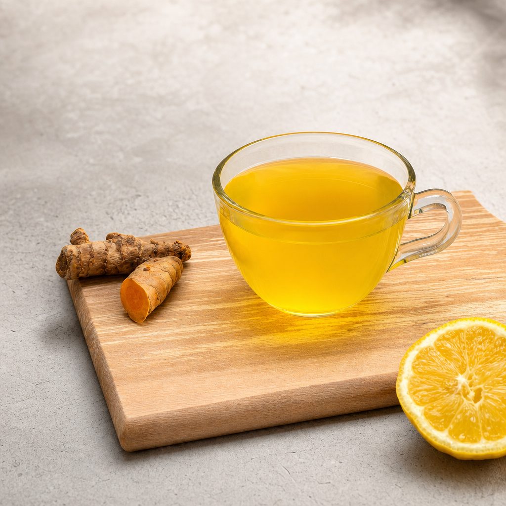 Lemon Ginger Herbal Tea.