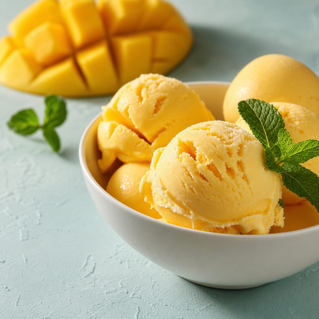 Mango ice cream.