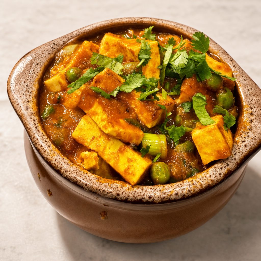 Tofu Matar Curry.